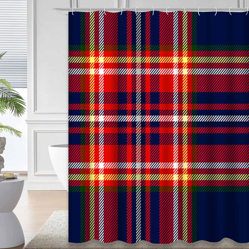 Rideau de douche Tartan, L 72 po x l 72 po