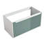 Meuble-lavabo mural flottant 40 po et porte d'armoire à fermeture en douceur (meuble-lavabo seulement, sans lavabo)