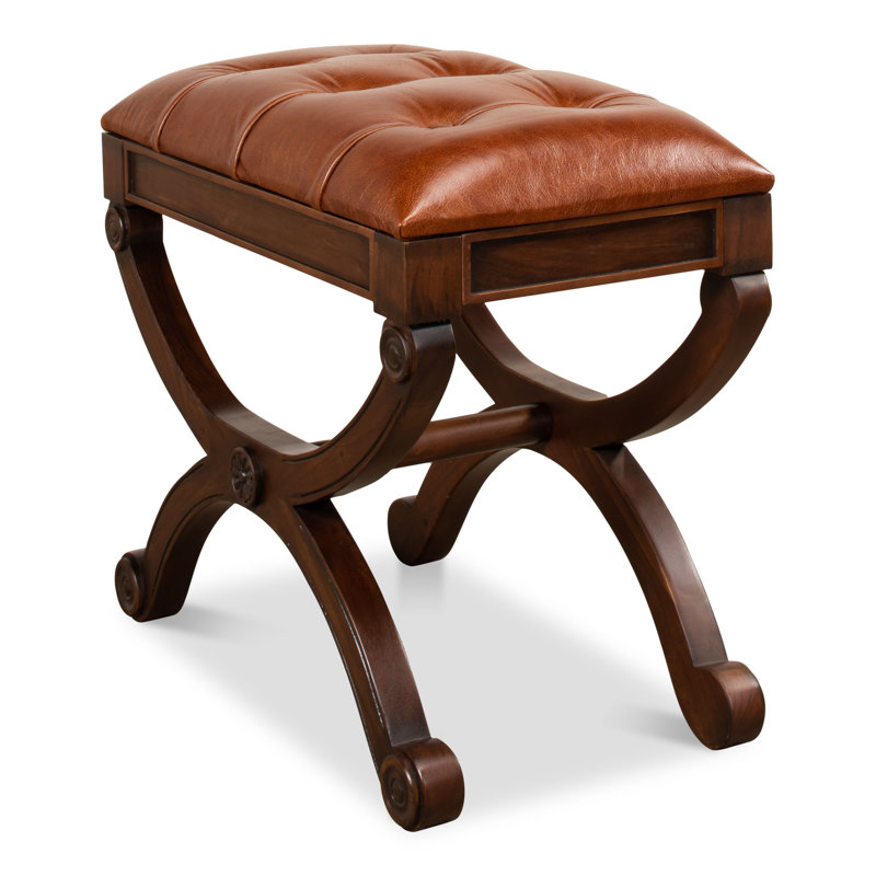 Empire Leather Accent Stool