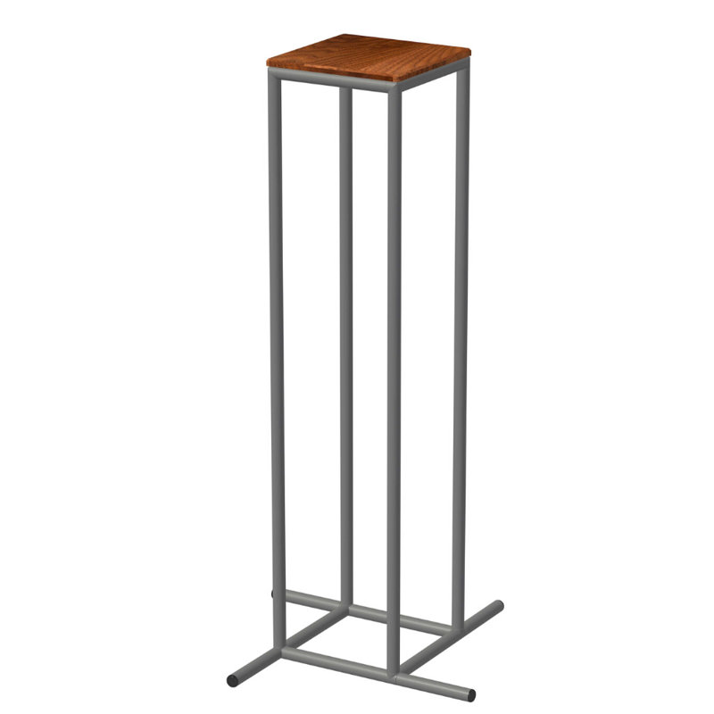 Holmestrand End Table, Walnut, Silver