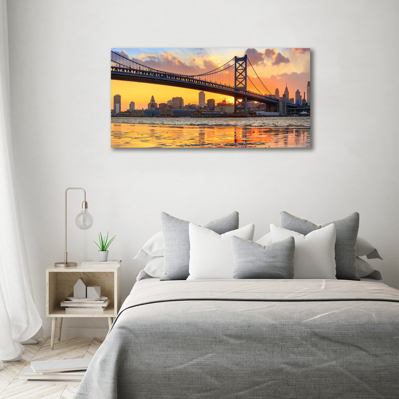 Philadelphia Bridge - Wrapped Canvas Print
