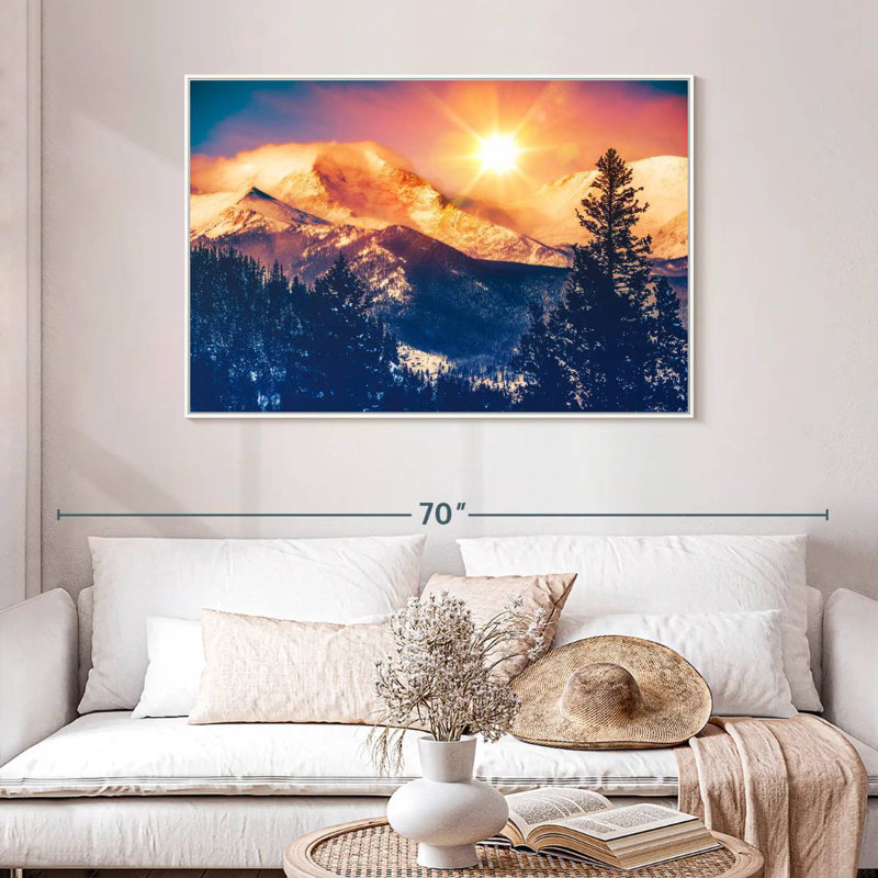 Colorado, 46 po x 31 po, Cadre flottant blanc