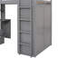 Lit mezzanine avec tiroirs, bureau et garde-robe-202601686-202601687