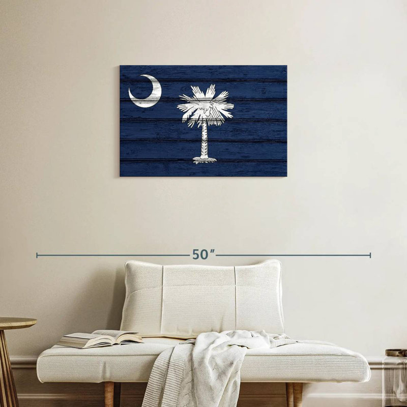 Drapeau de la Caroline du Sud Borges Wood Style, H 20 po x l 30 po