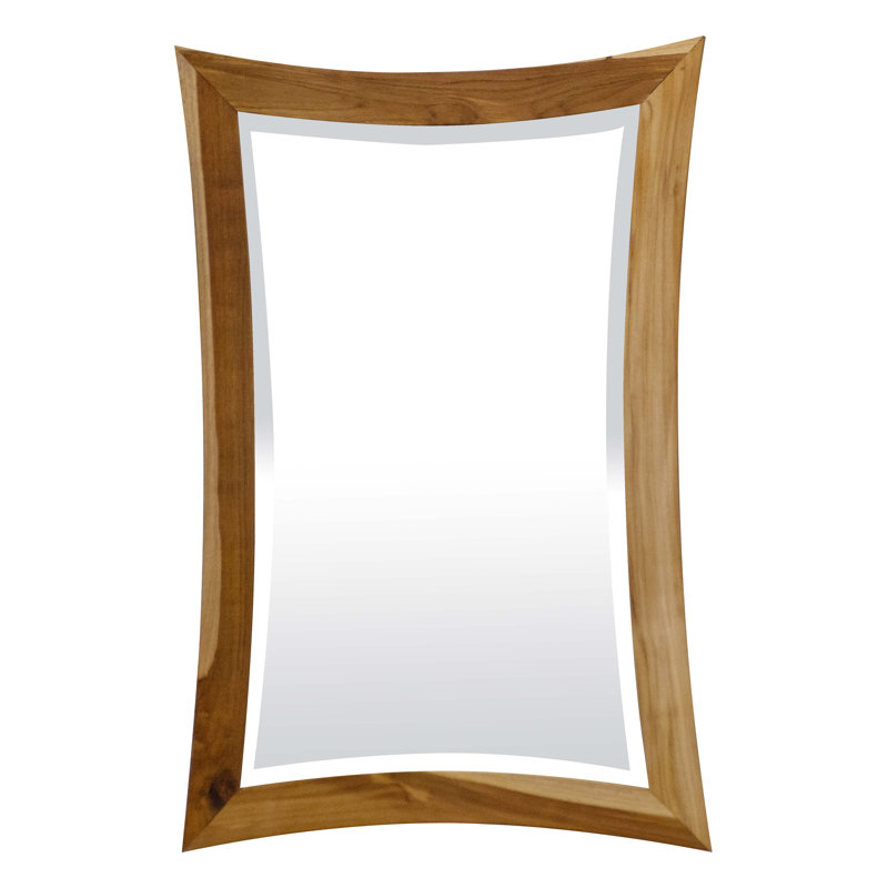 Miroir de salle de bain EcoDecors Curvature, H 35 po x l 24 po, Brun