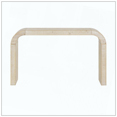Minimalist Console Table With Elegant Lines And Arc-Shaped Edge