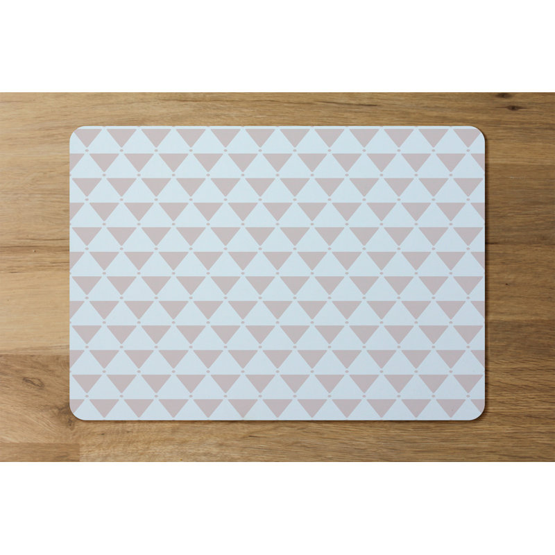 Malachi Polyester, Wood Geometric Rectangle Placemat