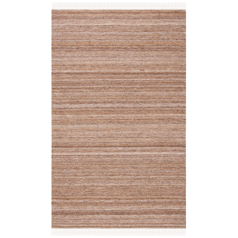 Emersyn Handmade Tufted Wool/Cotton Beige Area Rug, Rectangle 8' x 10'