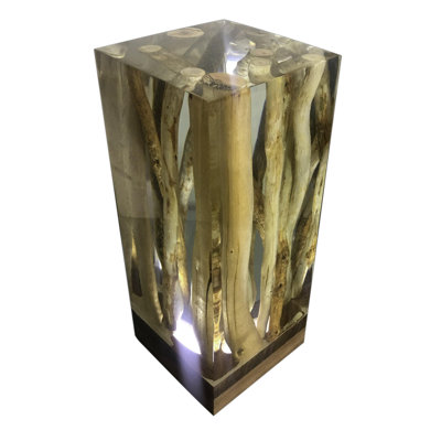 38.6'' Chrome LED Column Floor Lamp