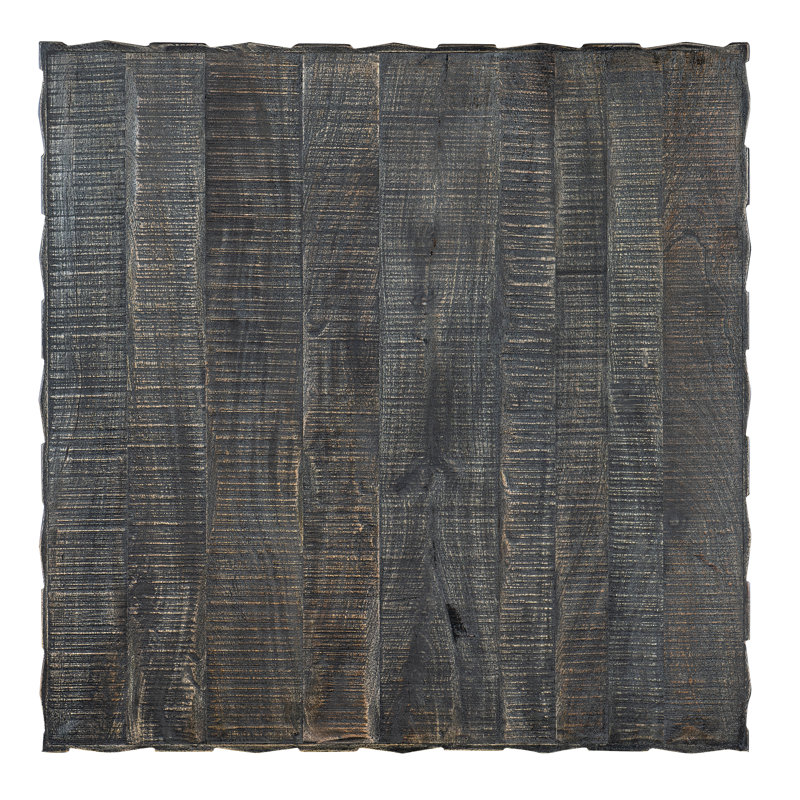 Chiseled Square Brown Mango Wood Coffee Table
