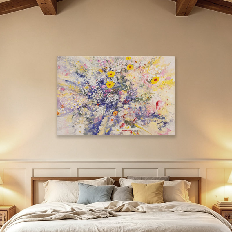  Fleurs colorées de prairies colorées I, reproduction d'art sur toile, 24 po x 36 po