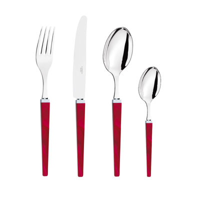 Quio 24 Pieces 18/10 Stainless Steel Cutlery Set, Service for 6