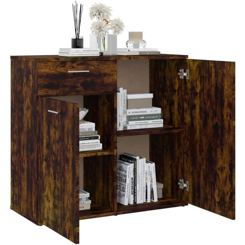 Dellas 80 cm W Sideboard, Smoked Oak