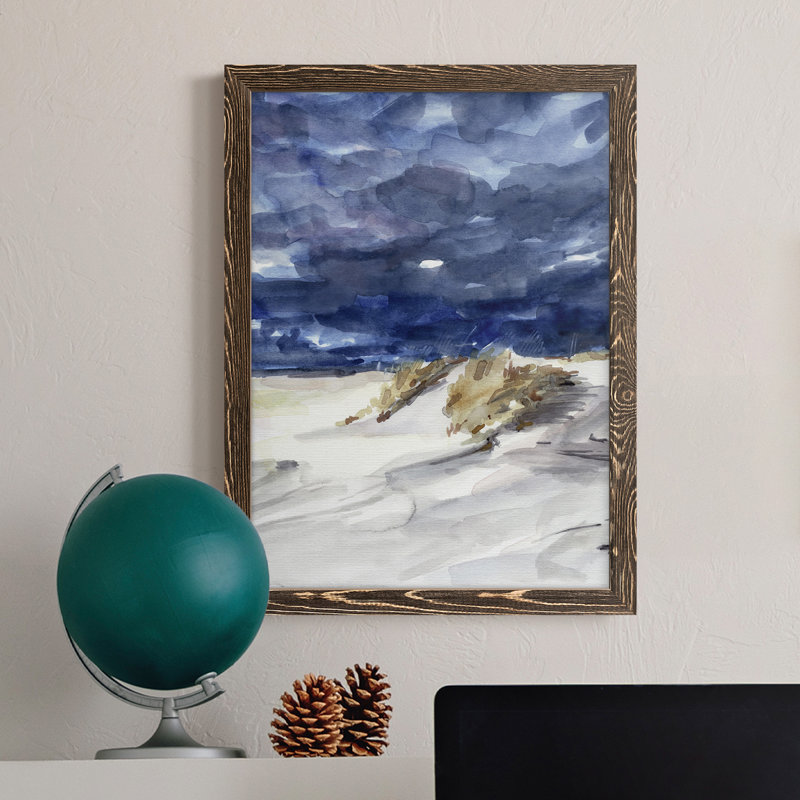 «Stormy Front I», reproduction d'art sur toile, H 23 po x l 32 po x P 1 po, Encadré de bois de noyer