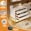 36 po X P 22 po P 35,4 po Meuble-lavabo simple H en blanc avec plateau en marbre blanc-676634631-676634636
