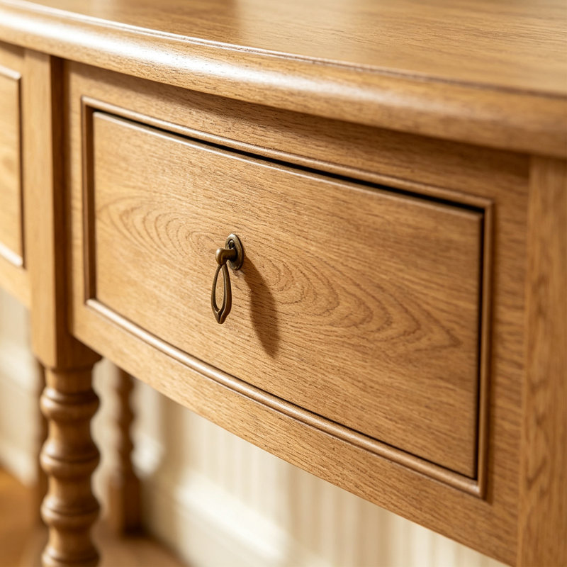 Console demi-cercle de style français