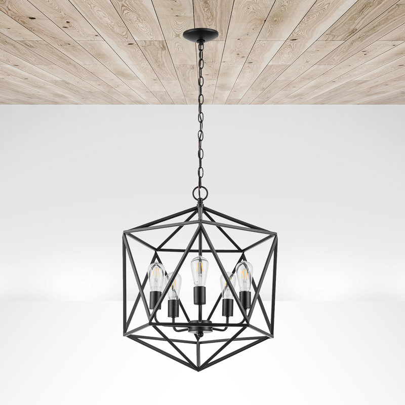 Lustre d'intérieur industriel 5 lumières Heleo