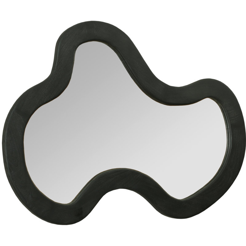 Miroir d'appoint Oblique, 38 po x 28 po, Noir