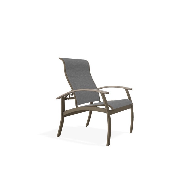 Chaise de patio Askar, Désert, Titane Sunbrella®, Bois de plage texturé