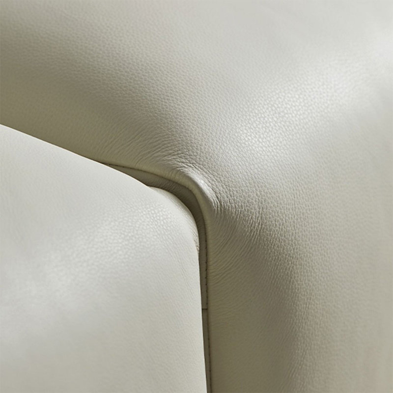 White Genuine Leather Modular Sofa cushion couch