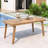 Outdoor Dining Table Of 69" Dimensions, Wood Construction, Slatted Surface For Aesthetic And Water - Flow, 300 Lbs Weight Support, Patio Focused Appearance Drainage,-909869140