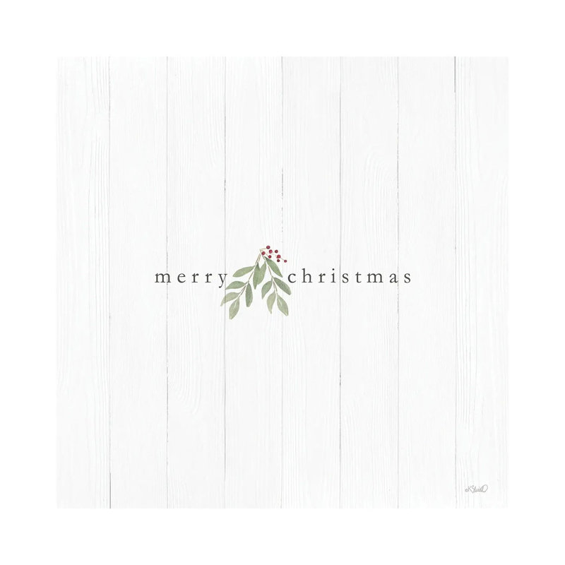 «Merry Christmas», reproduction d'art sur toile tendue, H 18 po x l 18 po, Toile tendue, Ne s’applique pas