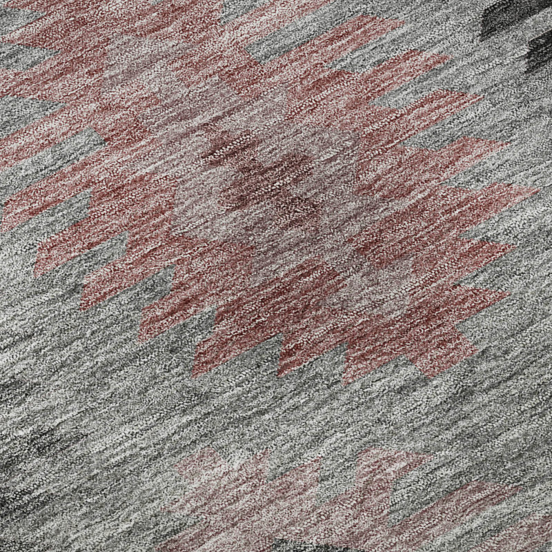 Premium Machine Washable Prisco Gray Rug, Rectangle 2'6" x 3'10"
