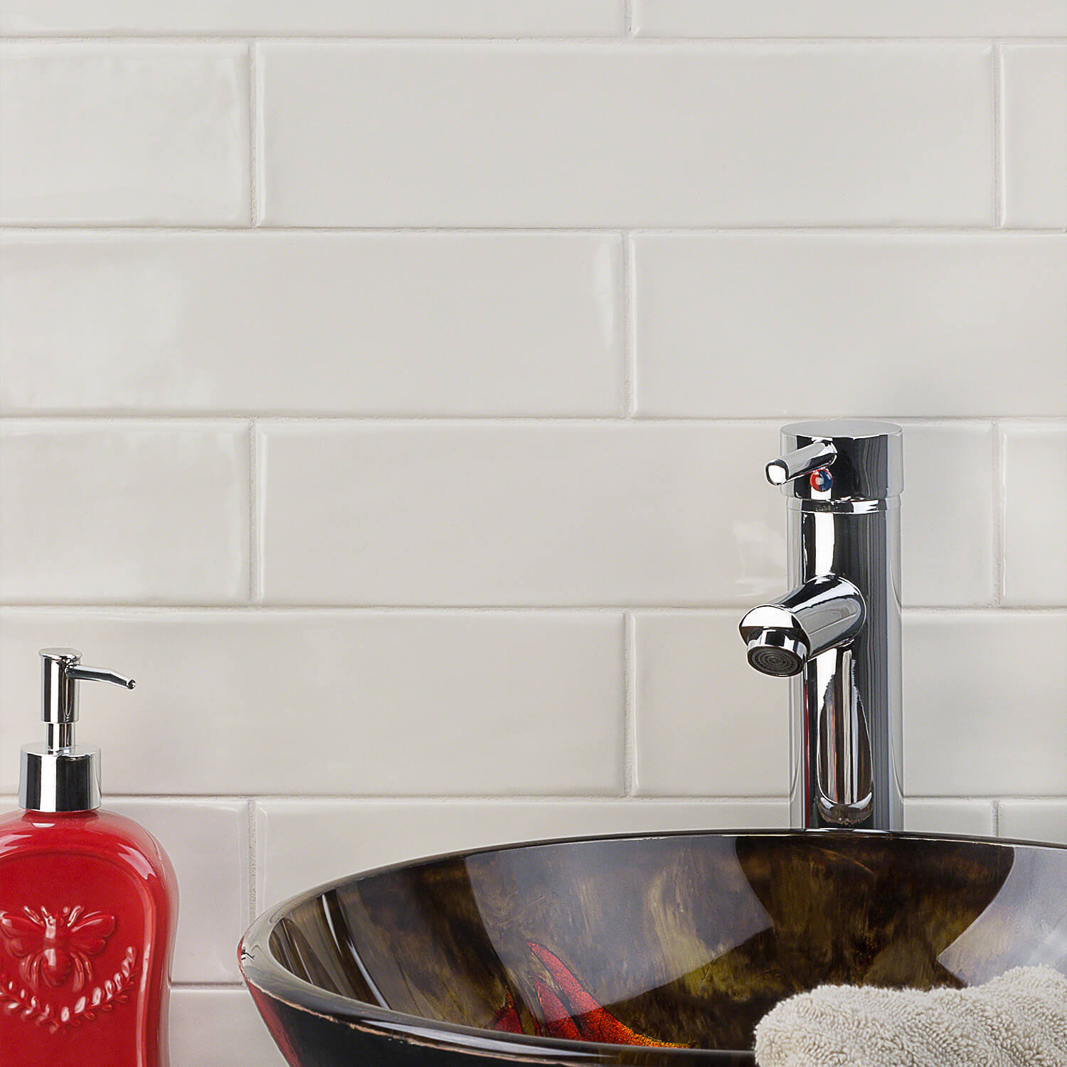 Trending 3" x 12" Ceramic Subway Tile, Rumba Ivory
