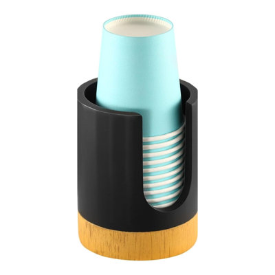 Matte Black Bathroom Cup Dispenser