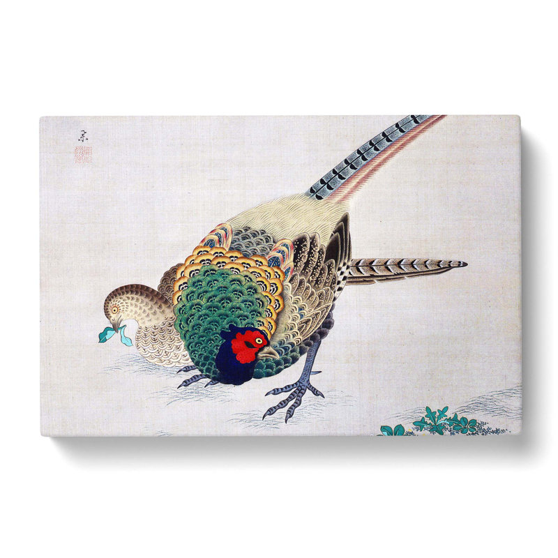 Pair Of Pheasants by Maruyama Okyo - Wrapped Canvas, 50cm H x 76cm W x 3cm D