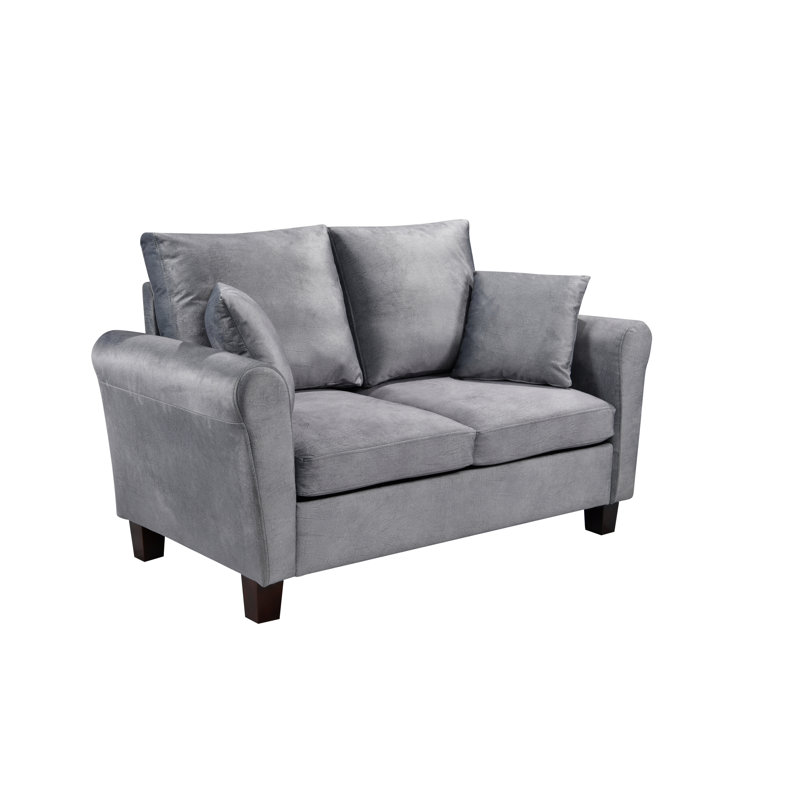 Mateos 2 Seater Velvet Sofa, Grey