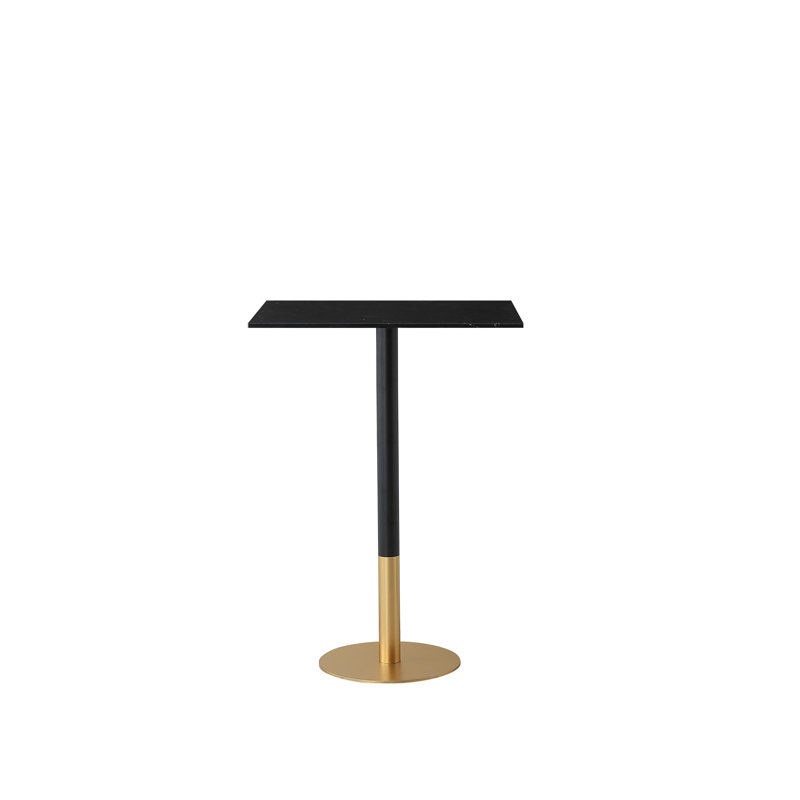 Doris Pub Table, 39.5"H x 28"L x 24"W, Black