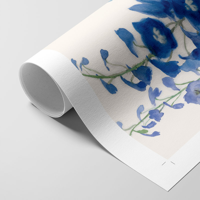 Delphinium I - Impression sur toile seulement - NON CADRE, H 18 po x l 12 po