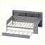 Lit de jour en bois avec tablettes de rangement, lit multifonctionnel avec lit gigogne simple et bureau-1297070236-1297070233