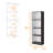 Sutton Slim Bookcase with Modern 5-Shelf Design-1904028579-1888429276