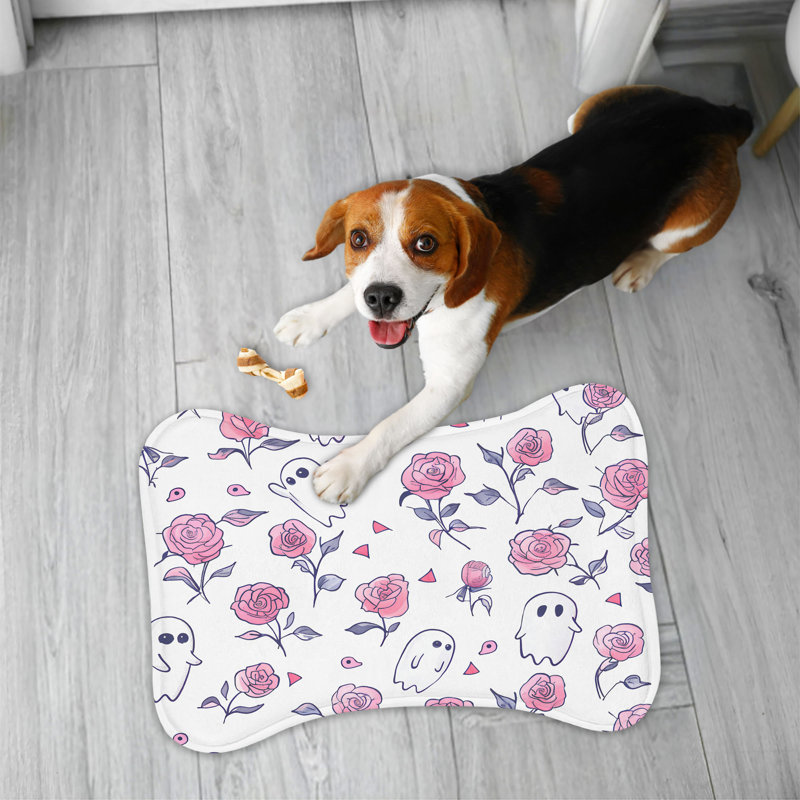 Blooming Apparitions - 1 Piece Bone Shape Feeding Mat