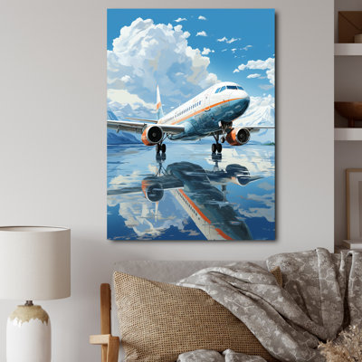 " Airoplane Reflection on Mountain Lake " Color Photography Print
