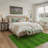 Avalon Modern Machine Washable Football Pitch / Sage Indoor Area Rug With Non-Slip Backing-128992126-128992121