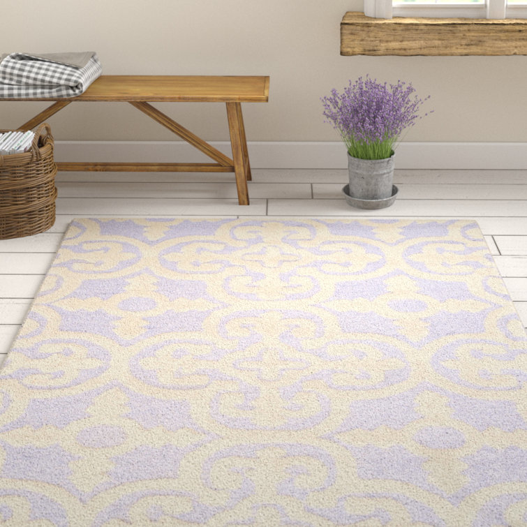 Clapham Hand-Tufted Wool Lavender/Ivory Area Rug