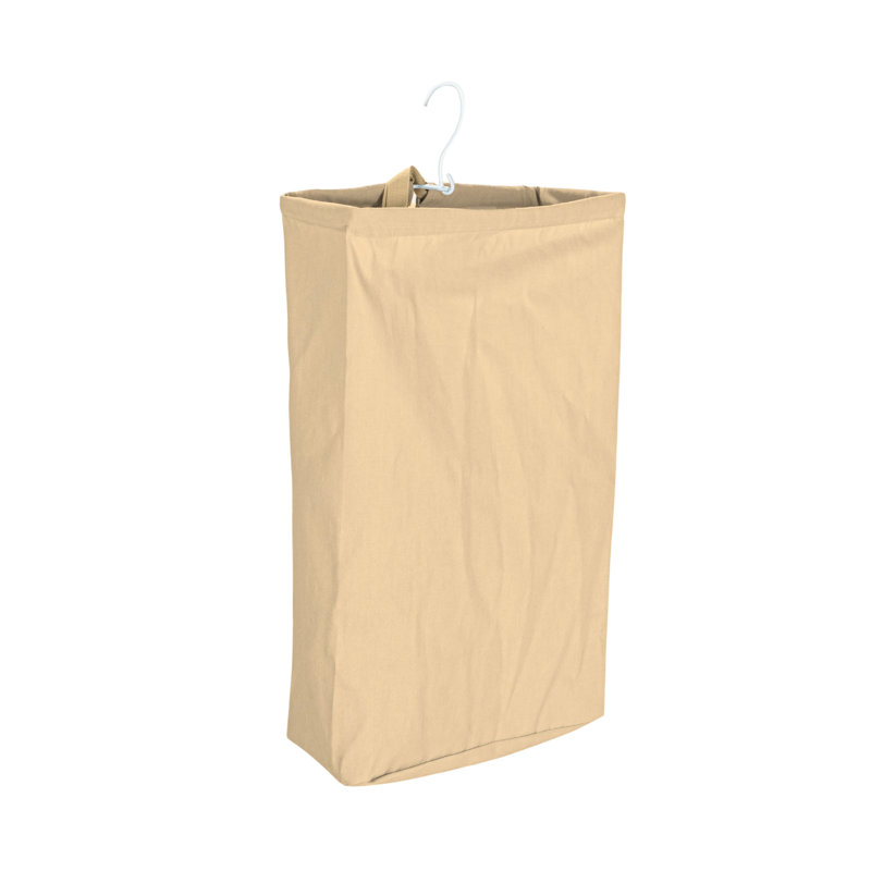 Melvine Door Hanging Laundry Bag, Washable Canvas Bag with Loop Handle, Holds Two Loads of Laundry, Great for Dorms and Small Spaces