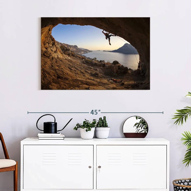 Senne Cave Climbing, 24" H x 36" W