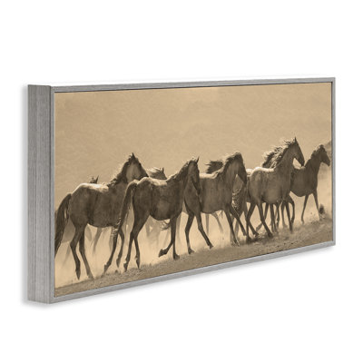  Western Chevaux au galop, estampe numérique par JG Studio