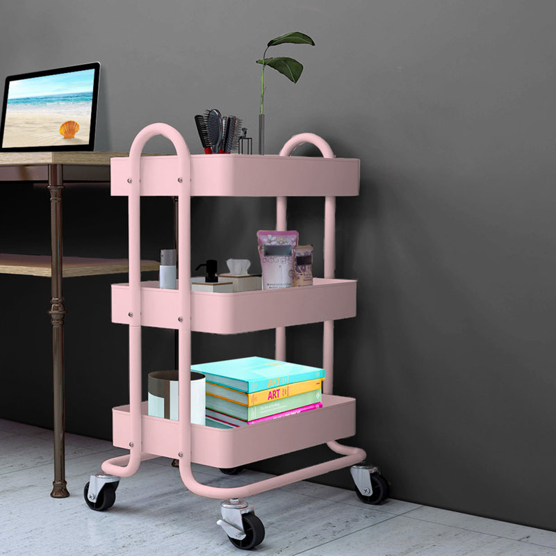 Gryta Metal Bar Cart, Pink