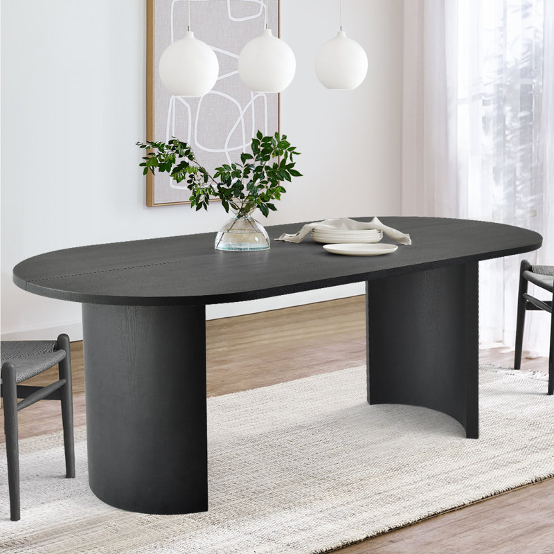 Audna 79" Oval Dining Table, Black