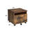 Industrial Style 1Pc File Cabinet With Drawer And Shelf Caster Wheels Wooden Weathered Oak Finish, File Storing Unit Home Office Furniture