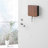 Yamazaki Home Square Magnetic Key Cabinet, Wood Accented Keychain Organizer, Steel + Wood, Magnetic-602552864