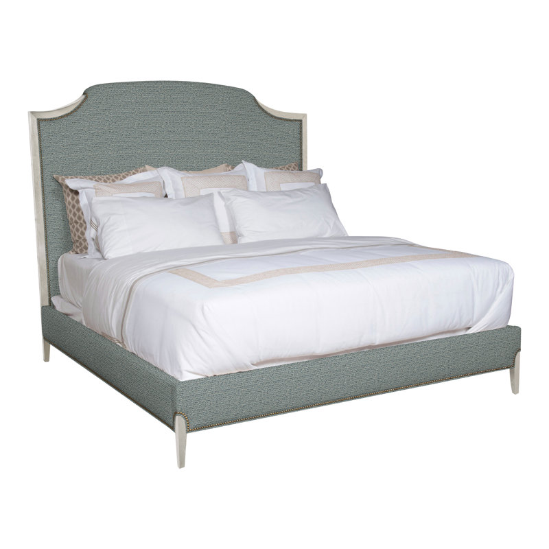 Grand lit à panneau tapissier Lillet, Cobalt Tuck, Oui, Wrenn