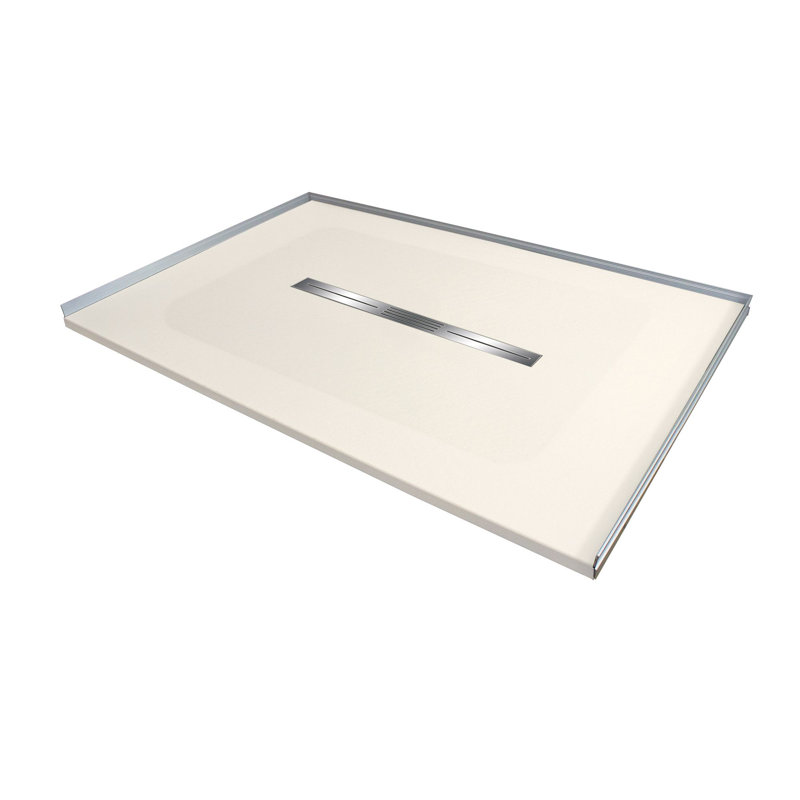Base de douche avec seuil central 48 po x 36 po Transolor Trimslate, Camée