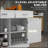 Rolling Kitchen Island with Drop Leaf Breakfast Bar, Farmhouse Cart with 2 Drawers and Adjustable Shelves for Dining Room
