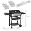 Outsunny 3 - Burner Free Standing Propane 10000 BTU BTU Gas Grill with Side Burner